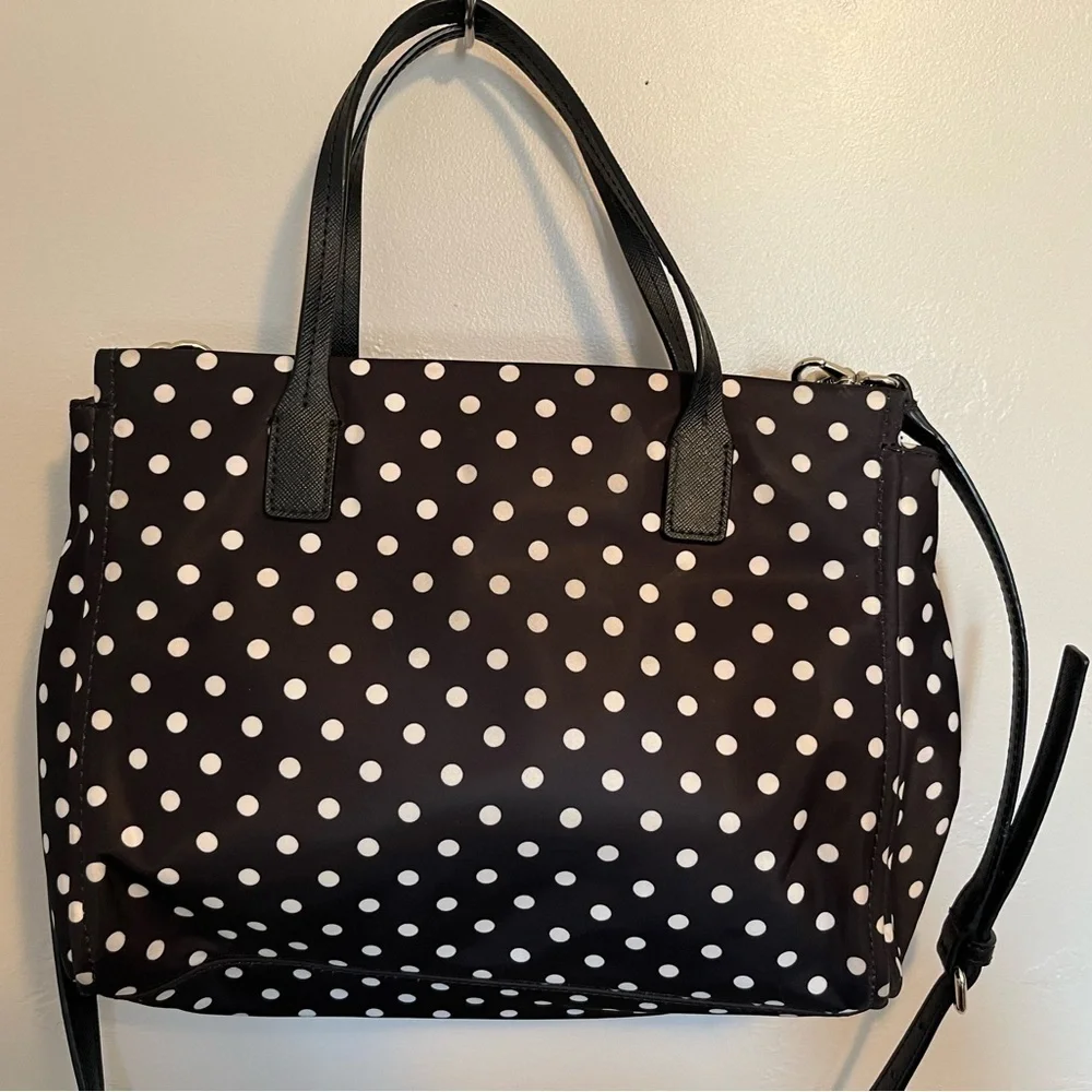 Kate Spade New York Loden- Black/White Polka Dot Bag